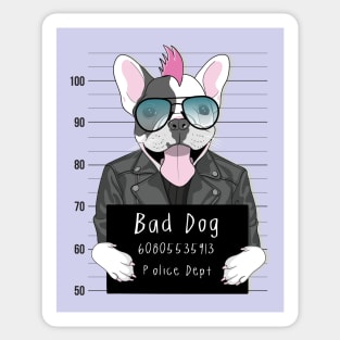 bad dog arrested Sticker